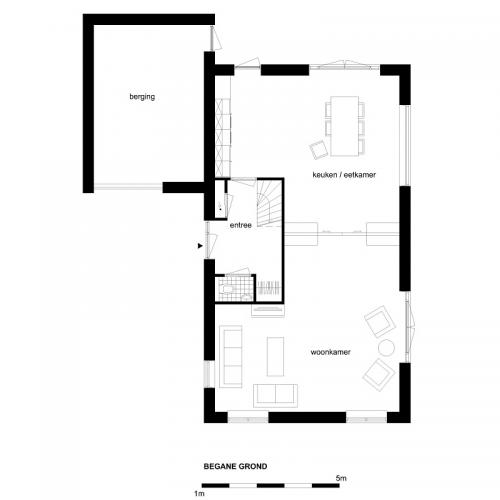 Berging 6,35x4,8 meter extra inhoud 125 m3 (Afbouw)